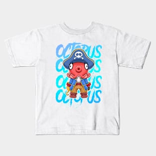 captain Octopus Kids T-Shirt